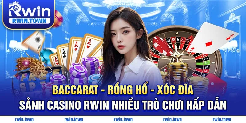 Sảnh Casino RWIN nhiều trò chơi hấp dẫn